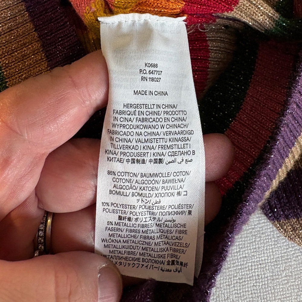 Boden multicolored stripe metallic sweater, small - Picture 9 of 10